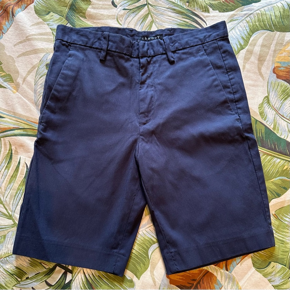 Men's Theory Navy Blue Shorts - 28